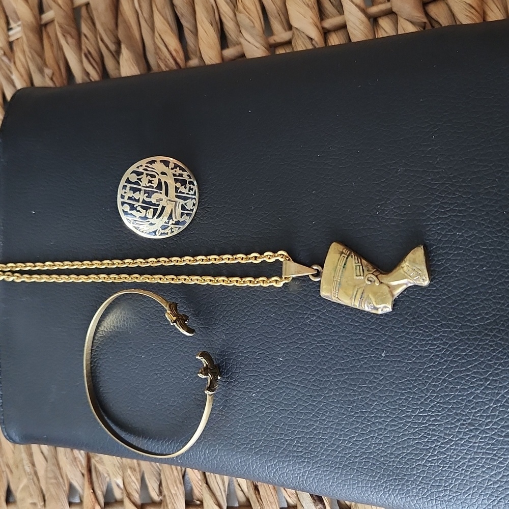 Egyptian Vintage Costume Jewelry Gold